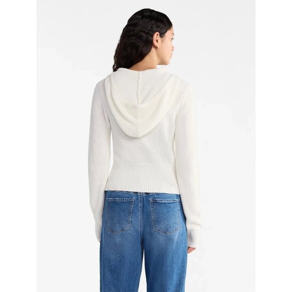 No Boundaries Women's Two Way Zip Up Hoodie Sweater, Lightweight, Size XS(0-2) - Picture 3 of 4